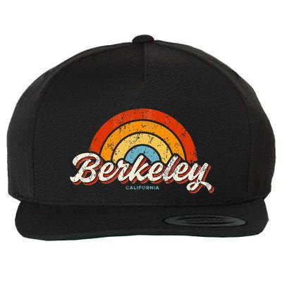 Berkeley California Ca Vintage Rainbow Retro 70s Wool Snapback Cap