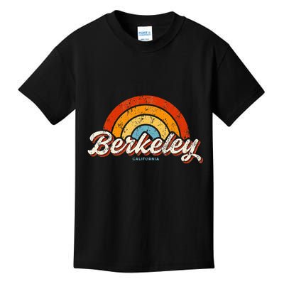 Berkeley California Ca Vintage Rainbow Retro 70s Kids T-Shirt