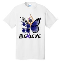 Butterfly Colon Cancer Tall T-Shirt