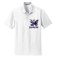 Butterfly Colon Cancer Dry Zone Grid Polo