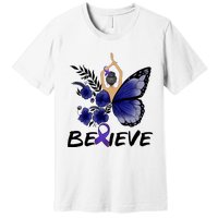 Butterfly Colon Cancer Premium T-Shirt