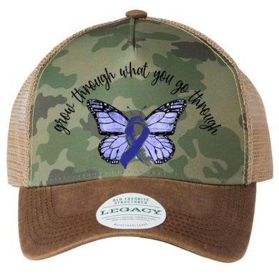 Butterfly Colon Cancer Legacy Tie Dye Trucker Hat