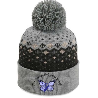 Butterfly Colon Cancer The Baniff Cuffed Pom Beanie