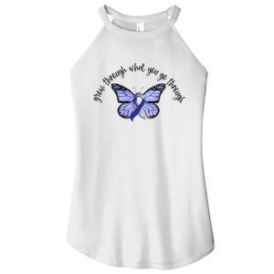 Butterfly Colon Cancer Women’s Perfect Tri Rocker Tank