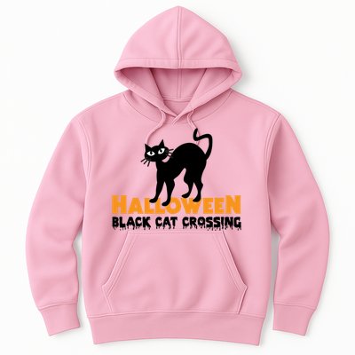 Black Cat Crossing Funny Original Halloween Party Knitwear Gift Hoodie