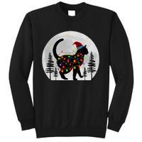 Black Cat Christmas Santa Hat Meowy Cats Sweatshirt