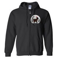 Black Cat Christmas Santa Hat Meowy Cats Full Zip Hoodie