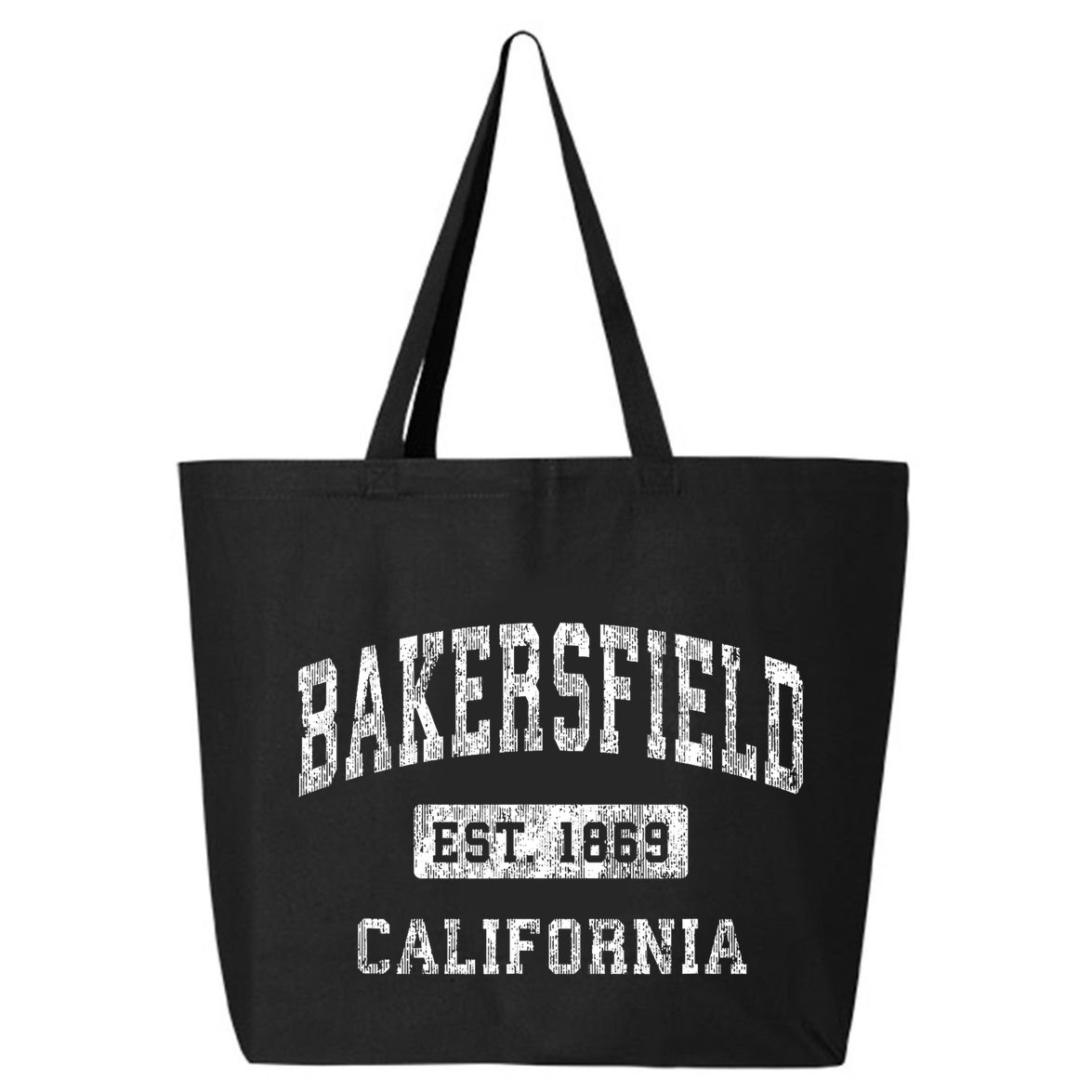 Bakersfield California Ca Vintage Established Sports 25L Jumbo Tote