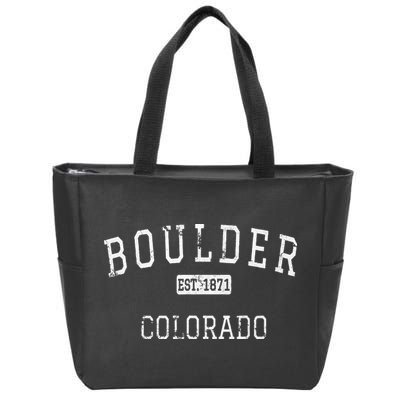Boulder Colorado CO Vintage Zip Tote Bag