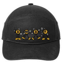 Bitcoin Cartoon Characters 7-Panel Snapback Hat