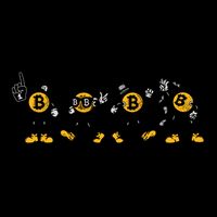 Bitcoin Cartoon Characters 7-Panel Snapback Hat
