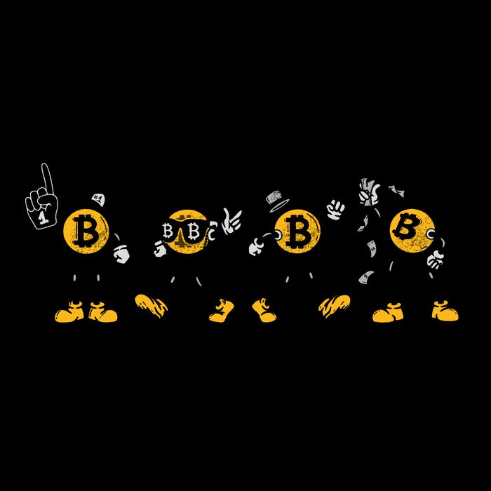 Bitcoin Cartoon Characters 7-Panel Snapback Hat