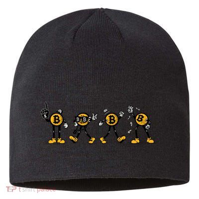 Bitcoin Cartoon Characters Sustainable Beanie