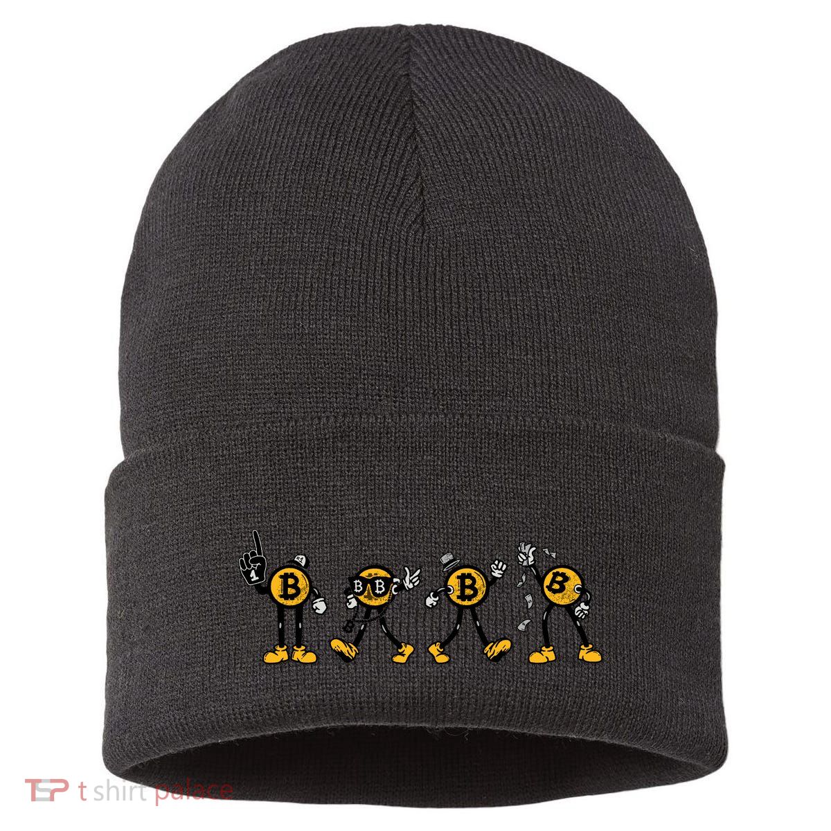 Bitcoin Cartoon Characters Sustainable Knit Beanie