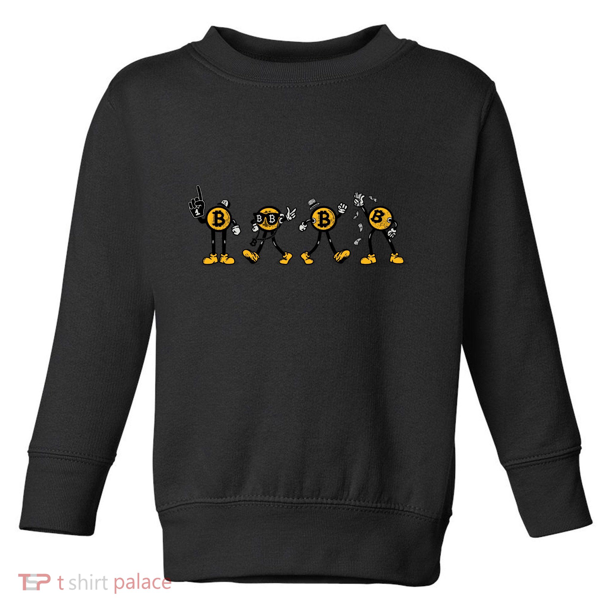 Bitcoin Cartoon Characters Toddler Sweatshirt