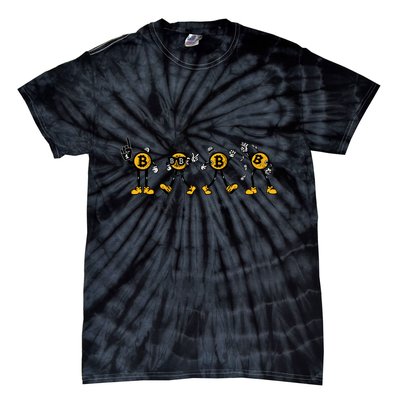 Bitcoin Cartoon Characters Tie-Dye T-Shirt