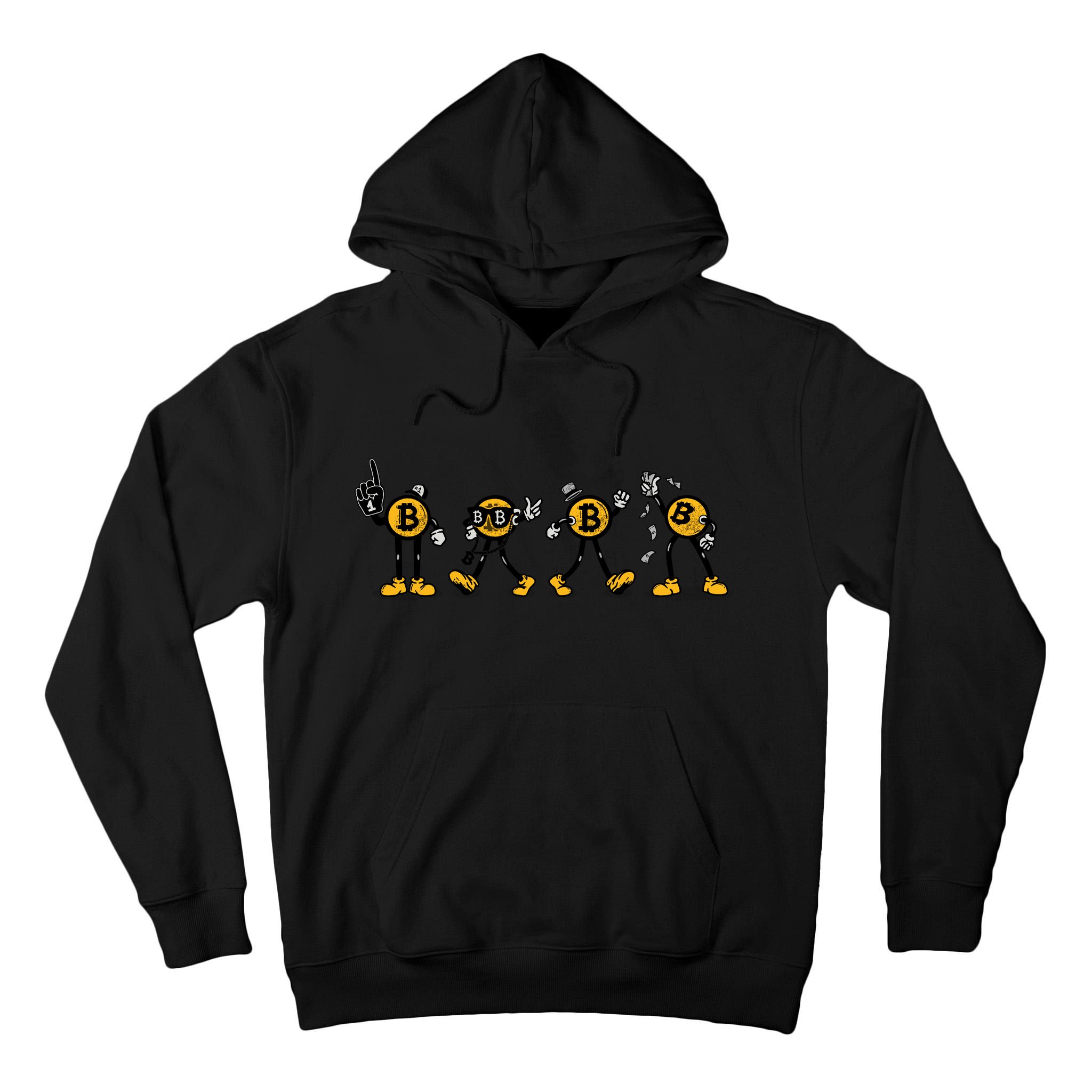 Bitcoin Cartoon Characters Tall Hoodie