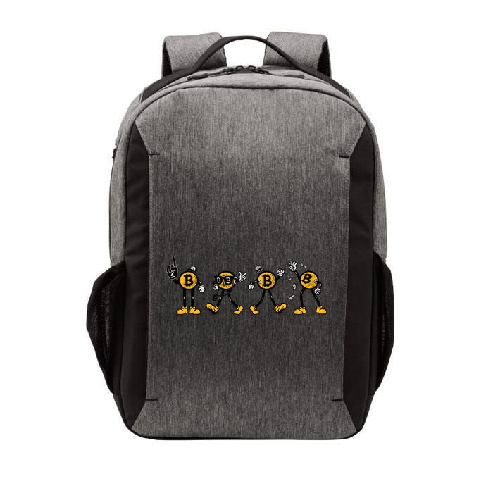 Bitcoin Cartoon Characters Vector Backpack