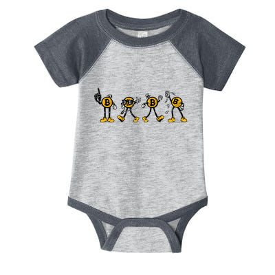 Bitcoin Cartoon Characters Infant Baby Jersey Bodysuit