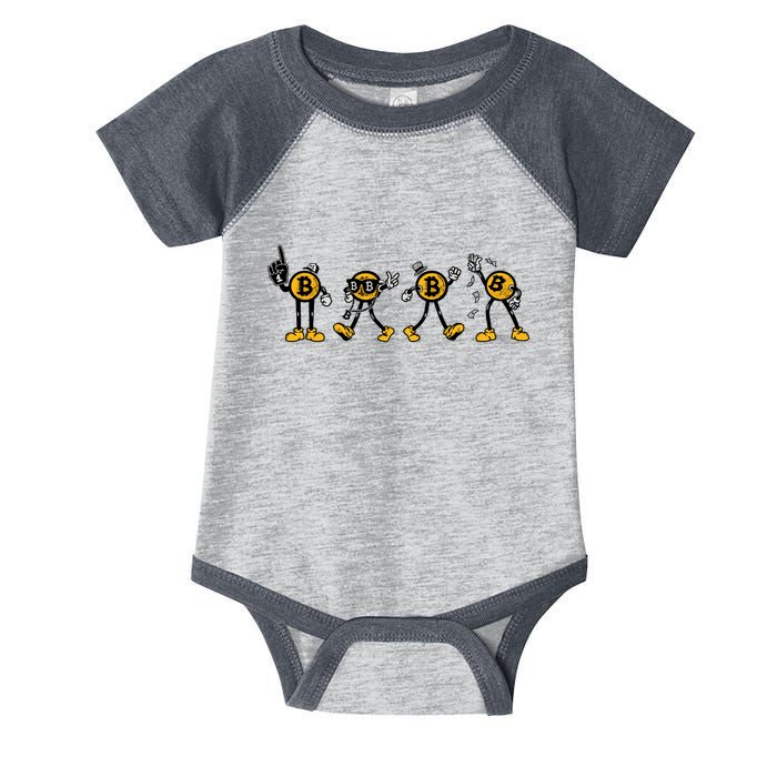 Bitcoin Cartoon Characters Infant Baby Jersey Bodysuit
