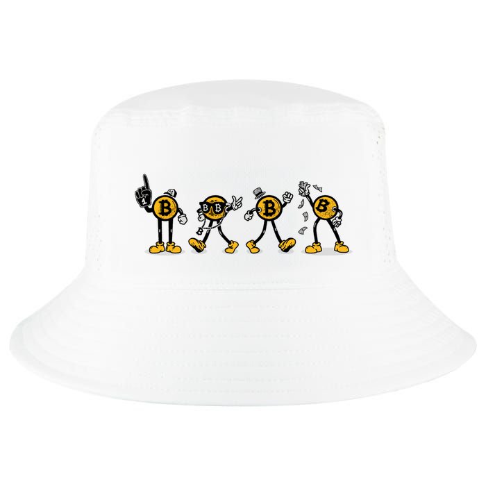 Bitcoin Cartoon Characters Cool Comfort Performance Bucket Hat