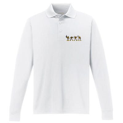 Bitcoin Cartoon Characters Performance Long Sleeve Polo