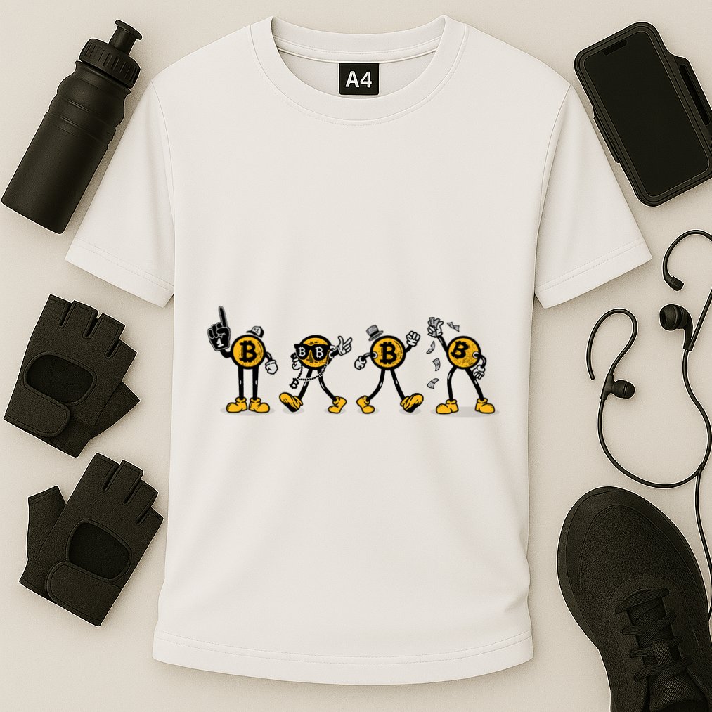 Bitcoin Cartoon Characters Performance Shirt