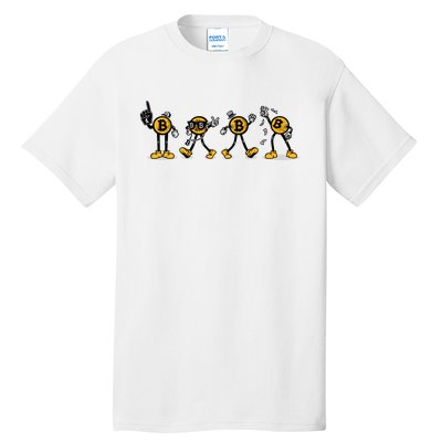 Bitcoin Cartoon Characters Tall T-Shirt