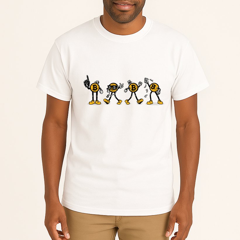Bitcoin Cartoon Characters Tall T-Shirt