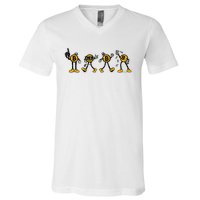 Bitcoin Cartoon Characters V-Neck T-Shirt