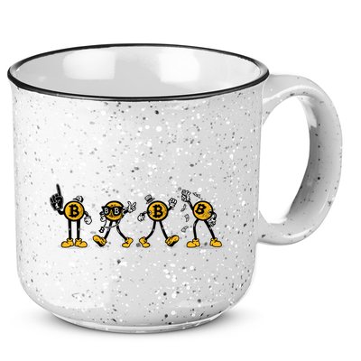 Bitcoin Cartoon Characters 15oz Campfire Ceramic Mug