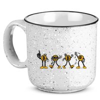 Bitcoin Cartoon Characters 15oz Campfire Ceramic Mug