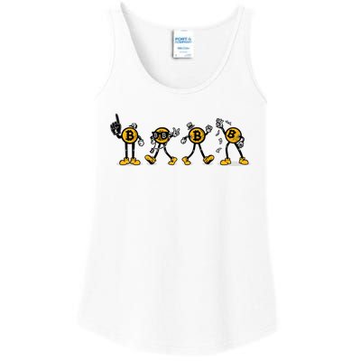 Bitcoin Cartoon Characters Ladies Essential Tank