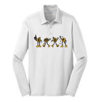 Bitcoin Cartoon Characters Silk Touch Performance Long Sleeve Polo