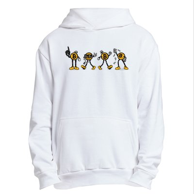 Bitcoin Cartoon Characters Urban Pullover Hoodie