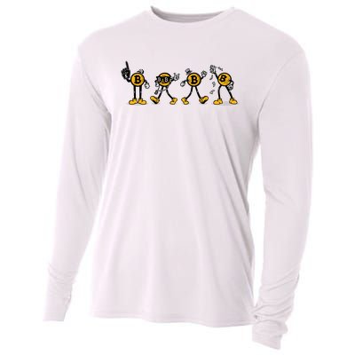 Bitcoin Cartoon Characters Cooling Performance Long Sleeve Crew