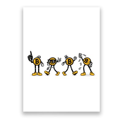 Bitcoin Cartoon Characters Poster