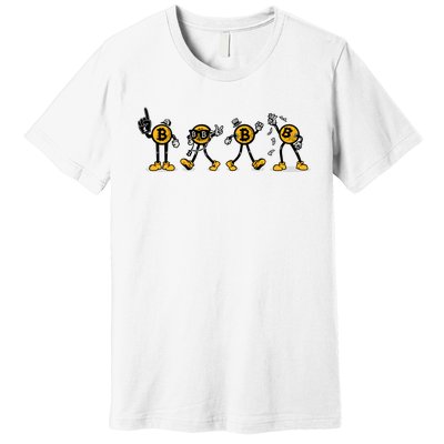 Bitcoin Cartoon Characters Premium T-Shirt