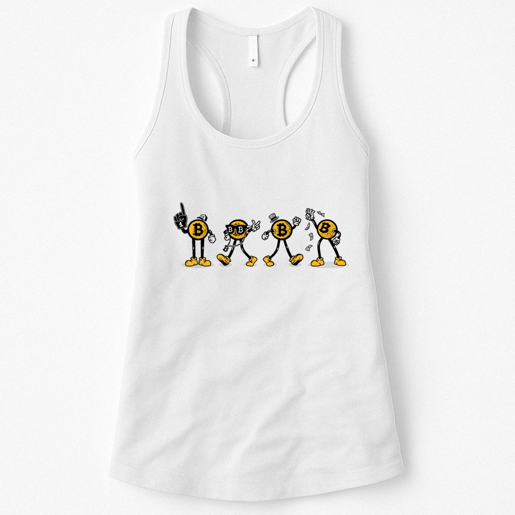 Bitcoin Cartoon Characters Womens Tank Top