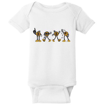 Bitcoin Cartoon Characters Baby Bodysuit