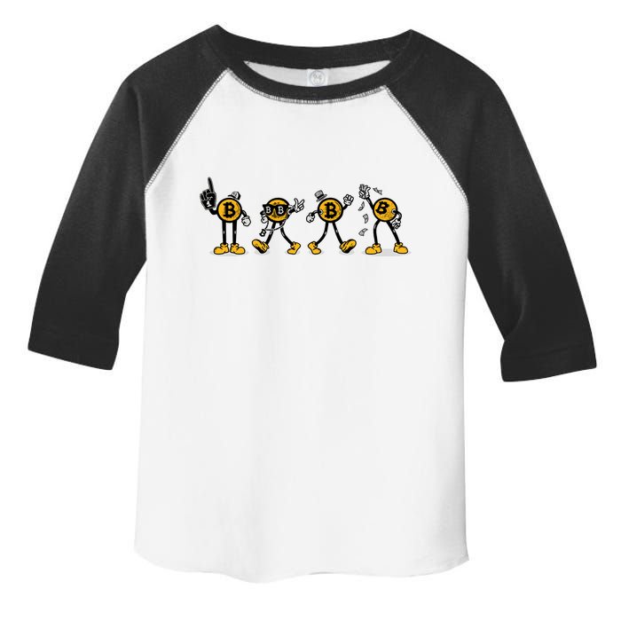 Bitcoin Cartoon Characters Toddler Fine Jersey T-Shirt