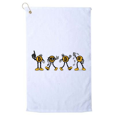 Bitcoin Cartoon Characters Golf Towel