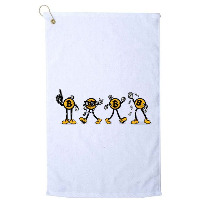 Bitcoin Cartoon Characters Golf Towel