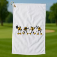 Bitcoin Cartoon Characters Golf Towel