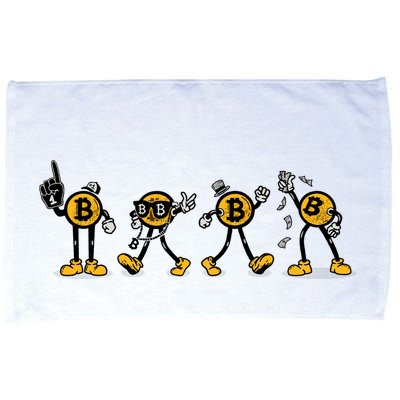 Bitcoin Cartoon Characters Microfiber Hand Towel