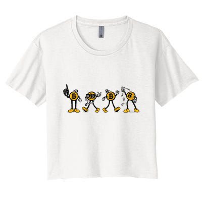 Bitcoin Cartoon Characters Crop Top