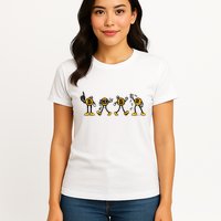 Bitcoin Cartoon Characters Womens T-Shirt