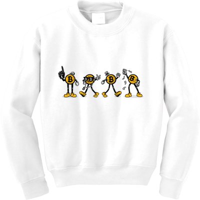 Bitcoin Cartoon Characters Kids Sweatshirt