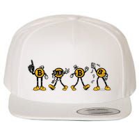 Bitcoin Cartoon Characters Wool Snapback Cap