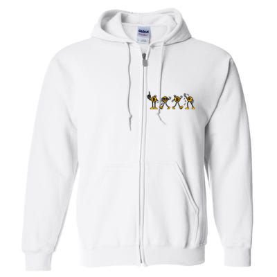 Bitcoin Cartoon Characters Full Zip Hoodie